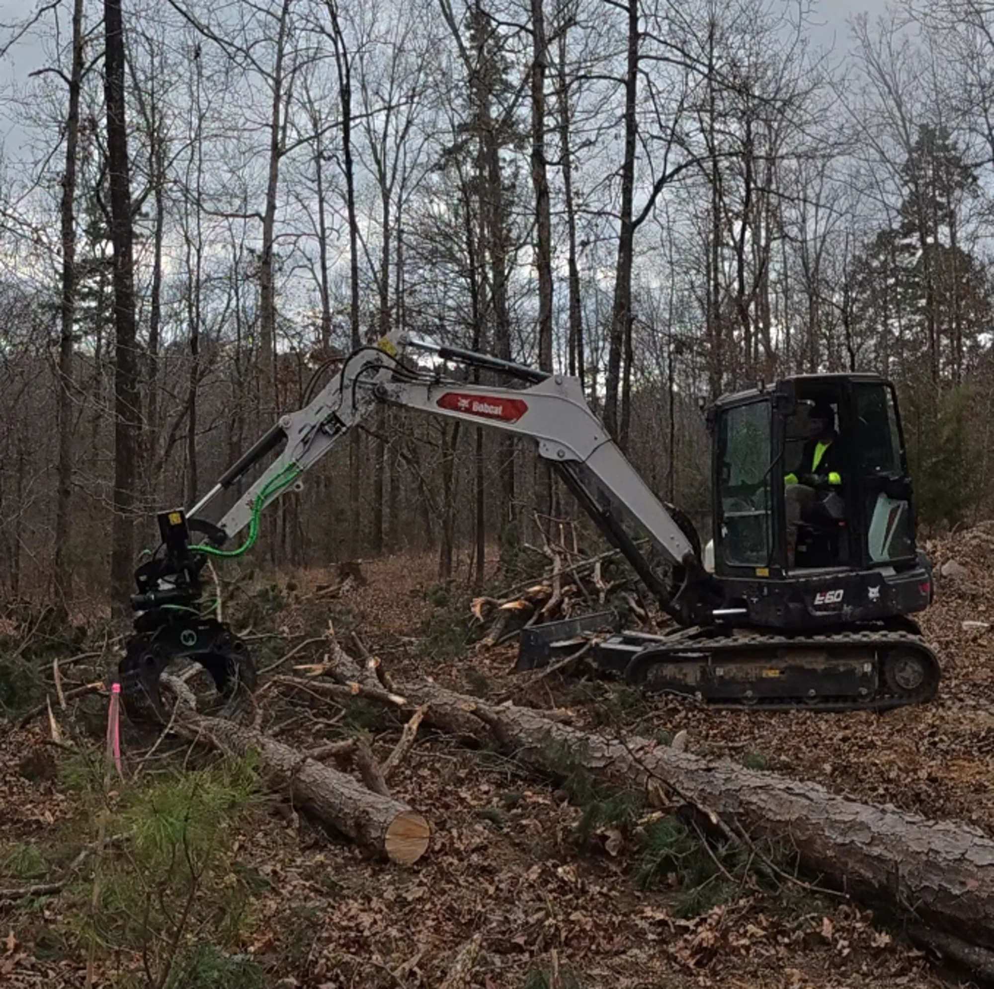 Kingdom Land Services excavator working on a land project