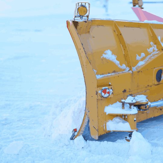 Snow-removal equipment during winter service